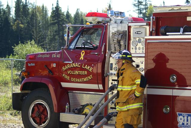 Pump Operator Lieutenant Bob Nadon during live exercise at Lake Placid training facility 9/18/2010